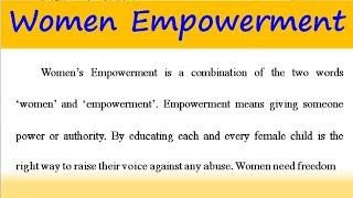 speech Essay on women Empowerment in English Women Empowerment speech in English female empowerment [upl. by Eelorac25]