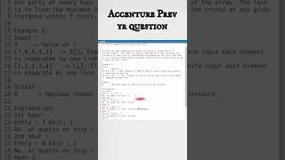 Accenture On campus coding questions 2023 [upl. by Assirram]