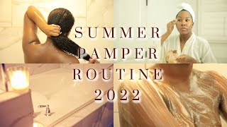 Kendras Summer Pamper Routine 2022Skincare Body Care Hair Care amp Bubble Bath [upl. by Assili]