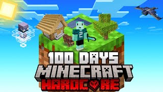 I Spent 100 Days on ONE BLOCK In Minecraft Hardcore [upl. by Arleta199]