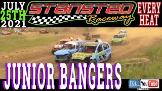 Stansted Raceway Junior Bangers ALL HEATS 25th July 2021 Full contact Banger racing [upl. by Audre]