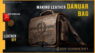 Leather Bag DIY  Making vintage style leather bag [upl. by Jarid86]