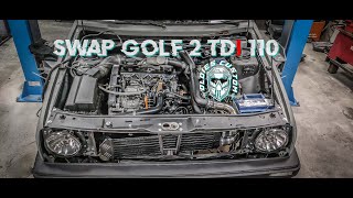 Golf Mk2 Swap TDi 110  Elle respire 😈 [upl. by Elinnet529]