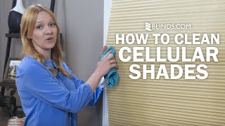 How to Clean Cellular Shades  Blindscom [upl. by Lednahs722]