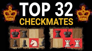 Top 32 Checkmates You Must Know  Basic Mating Patterns Chess Tactics Moves amp Ideas to Win [upl. by Willard364]