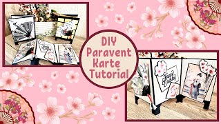 Karten basteln – DIY – Paravent Karte – Tutorial [upl. by Holle]