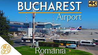 Bucharest Airport 4k tour Romania Henri Coandă International Airport Aeroportul Internațional [upl. by Fillander60]