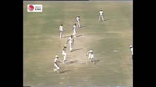 Saleem Malik batting with one hand after broken left arm vs Westindies 1986 [upl. by Greysun]