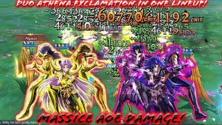 Saint Seiya Awakening KOTZ  Double Athena Exclamation in One Lineup at PvP Massive AOE Damage [upl. by Engleman431]