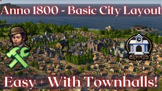 Anno 1800  Basic City Layout No more Catastrophes Town Halls [upl. by Sonny]