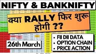 Market Analysis  Nifty Prediction 26th Mar  Bank Nifty Tomorrow Prediction  FII DII Data Analysis [upl. by Llenal]