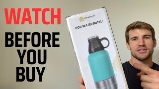 Honest Review of 32oz Dog Water Bottle Portable [upl. by Soinotna83]