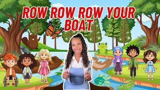 Row Row Row Your Boat  Kids Nursery Rhymes [upl. by Lehacim]