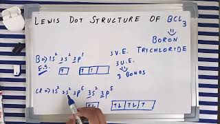 Lewis dot structure of BCl3  Boron trichloride lewis structure  Electron dot structure BCl3 [upl. by Draude]