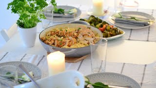 سفرة عشاء خفيفة لصديقاتي  Kolay Akşam Yemeği Menüsü  Dinner Table Setting [upl. by Map914]