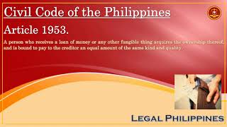 Civil Code of the Philippines Article 1953 [upl. by Atnohs]