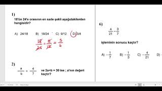 7 Sınıf Matematik 2 Dönem 1 Yazılı Soruları [upl. by Babby]