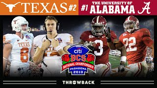 Sabans 1st Bama Title 2 Texas vs 1 Alabama 2010 BCS Championship [upl. by Durman722]