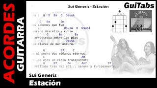 ESTACIÓN 🎸  Sui Generis  Letras  Acordes GUITARRA 🎸 Karaoke [upl. by Corabella]