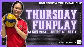 BDG Thursday Mix FunPlay Court1  Set4 14112024 DJI [upl. by Nonarb]