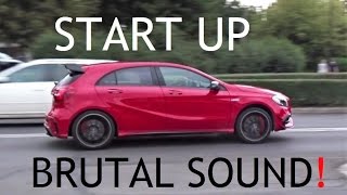 MercedesAMG A 45 W176 2015 BRUTAL SOUND START UP Racibórz [upl. by Odrautse]