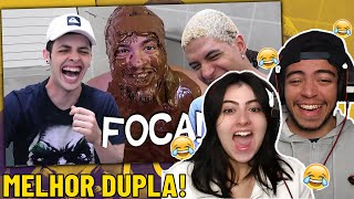 LUSQUINHA ft CARACOL RAIVOSO DESAFIO TENTE NÃO RIR  O PULO DA FOCA  REACT [upl. by Romain]