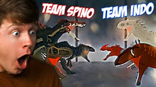 TEAM SPINOSAURUS vs TEAM INDOMINUS REX Reaction [upl. by Massab]