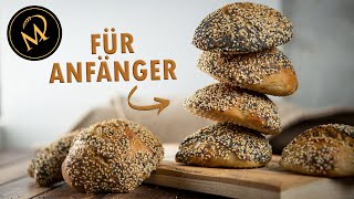 Brötchen für Anfänger  einfach Brötchen selber backen [upl. by Ecitnerp503]