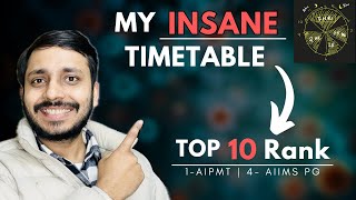 This INSANE time table helped me crack AIIMS twice  productive routine [upl. by Anelrihs]