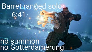 FINAL FANTASY VII REMAKE Barret solo ranged vs Weiss 641 ranged no Gotterdamerung no summon [upl. by Clovis]