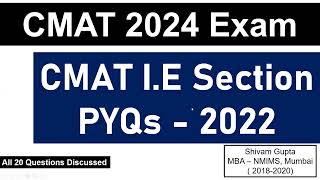 CMAT 2024 Exam Innovation amp Entrepreneurship PYQs Discussion 2  CMAT 2022  All 20 Questions [upl. by Yednarb]