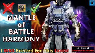 MANTLE OF BATTLE HARMONY Destiny 2 PvE  PvP cough Exotic Armor Review [upl. by Kliber]