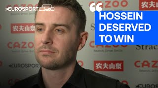 Mark Selby reflects after being defeated by Hossein Vafaei  Post Match Interview Eurosport Snooker [upl. by Burnsed]