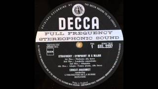 STRAVINSKY Symphony In C Major 1940  ANSERMET COND [upl. by Ennoval]