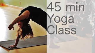 Yoga Body Workout Free Yoga Class Vinyasa Yoga 45 min Class  Fightmaster Yoga Videos [upl. by Maag]