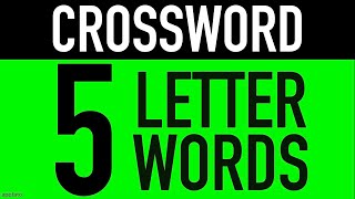 Crossword Puzzles with Answers 5 Letter Words [upl. by Akeem]