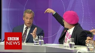 Eddie Izzard vs Nigel Farage on immigration  BBC News [upl. by Gnilrac]