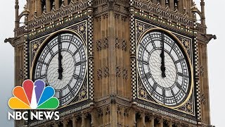 Watch Big Bens Last Hourly Chimes Before Four Years Of Repairs  NBC News [upl. by Oznecniv92]