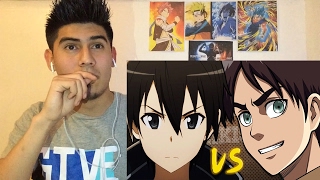 Eren Vs Kirito Rap  Keyblade  Épicas Batallas de Rap Del Frikismo  Vídeo Reacción [upl. by Emmalynne]