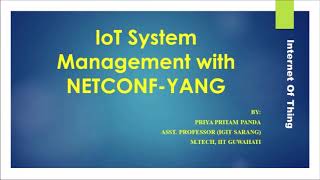 PART2 IOT system management with NETCONGYANG [upl. by Siraj]