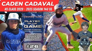 Caden Cadaval Class 2029 13 playing 14U shortstop prospect [upl. by Anrahc720]