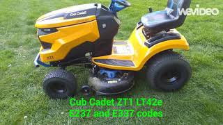 Cub Cadet XT1 LT42e E237E337deck codes  what to check first UPDATE Check the description [upl. by Ennaeirrac688]