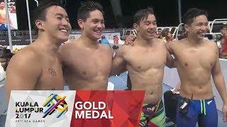 Swimming Mens 4x100m medley relay  Final  Gold Medal  29th SEA Games 2017 [upl. by Roselba715]