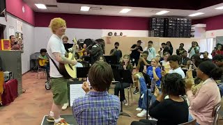 WATCH Ed Sheeran surprises Florida high school students with free guitars tickets [upl. by Calley783]