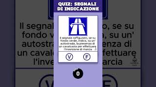 Quiz patente B Argomento Segnali Di Indicazione [upl. by Onitnevuj]