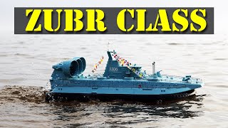 AMAZING The RC Hobby ZUBR Class LCAC Warship Hovercraft  Review  HG C201 1110 Brushless [upl. by Ahsikan]