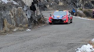 Best of rallye monte Carlo 2024 Hyundai Toyota Ford flat Out tout au câble snow [upl. by Wenona637]