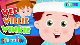 Wee Willie Winkie  Nursery Rhymes amp Kindergarten Song For Kids  Schoolies [upl. by Yellas]