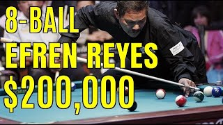 Magical EFREN REYES vs MIKE SIGEL 200000 8BALL [upl. by Santos]