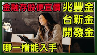 【金融股分析】兆豐金、台新金、開發金要挑哪一檔便宜價、合理價、昂貴價分別是多少哪一檔是績優股，報酬最高│兆豐金、台新金、開發金哪一檔最適合存股 穩定配息10年以上│殖利率為定存的5倍以上 [upl. by Thacker293]